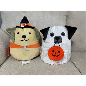 Target bullseye puppy dog ghost and witch pillow set of 2